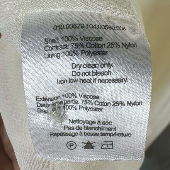 RIXO Bridal Simone Embroidered Maxi Dress Ivory Size XS - Picture 7 of 14